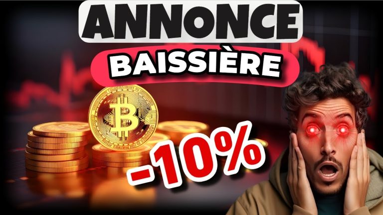 CRYPTO : Annonce BAISSIÈRE Pour Bitcoin & Altcoins !? 🚨😱
