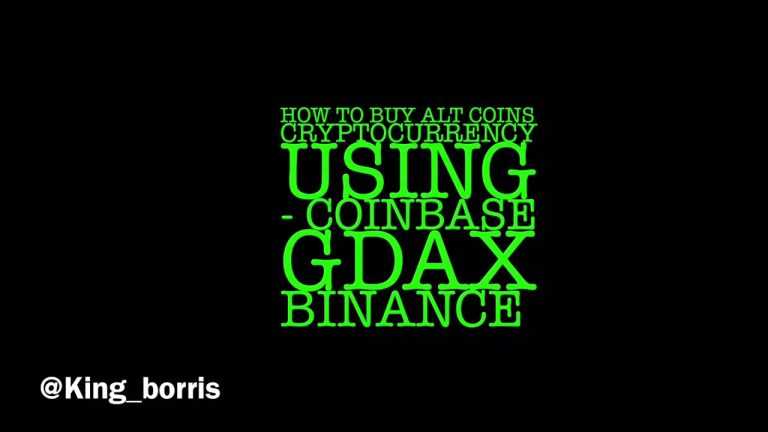 How to buy cryptocurrency or alt coins using Coinbase , GDax and Binance